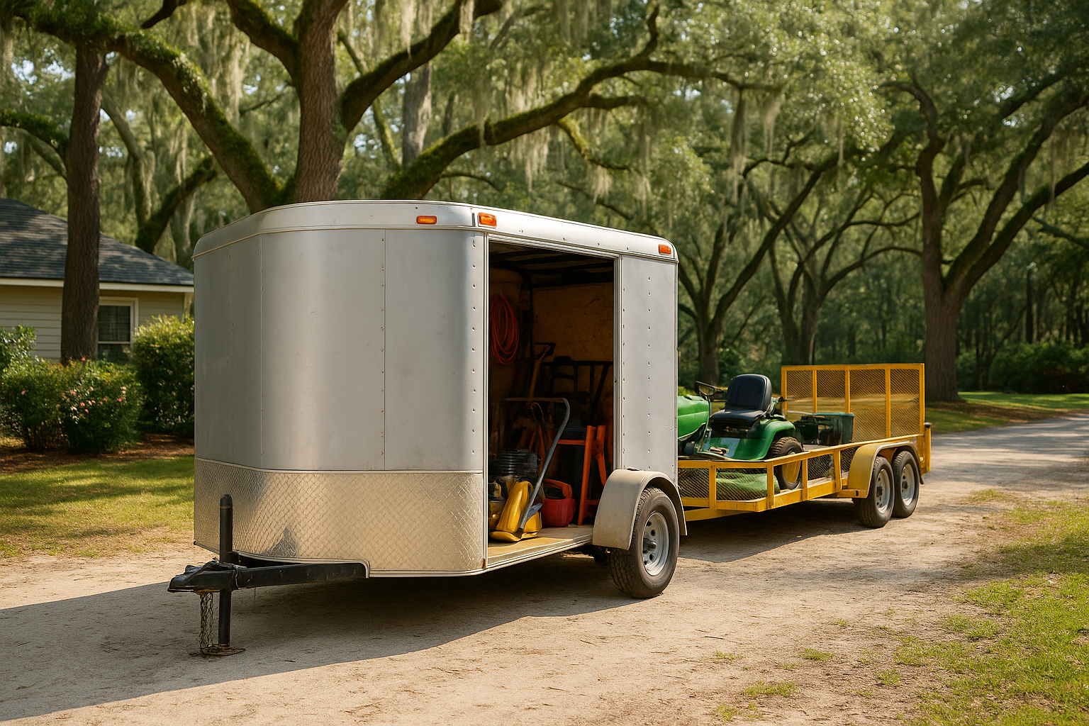 Tools and equipment at a jobsite in Bluffton, SC
